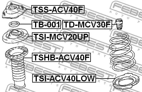 Подвеска FEBEST TSS-ACV40F