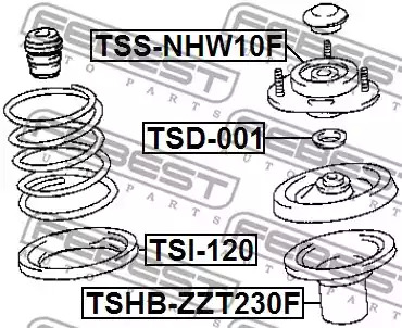 Подвеска FEBEST TSS-NHW10F