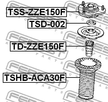 Подвеска FEBEST TSS-ZZE150F