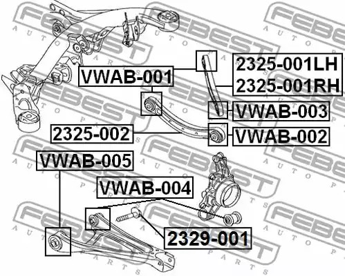 Подвеска FEBEST VWAB-001