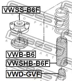 Амортизатор FEBEST VWD-GVF