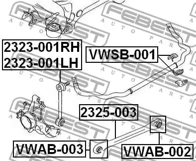 Подвеска FEBEST VWSB-001