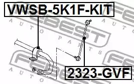 Подвеска FEBEST VWSB-5K1F-KIT