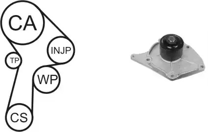 Комплект водяного насоса / зубчатого ремня AIRTEX WPK-165701