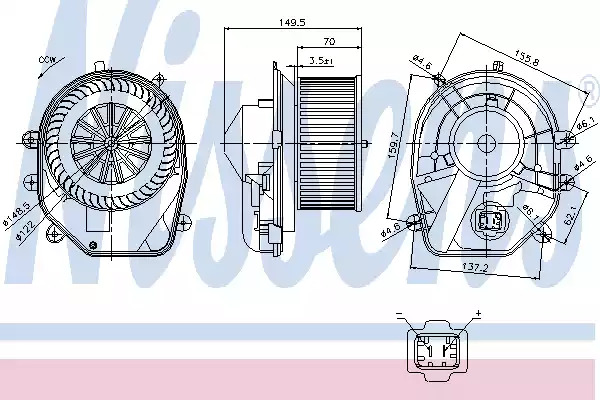 вентилятор NISSENS 87030