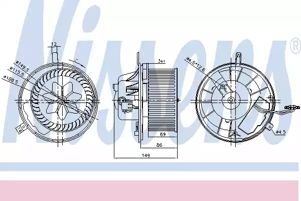 вентилятор NISSENS 87032