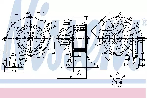 вентилятор NISSENS 87049