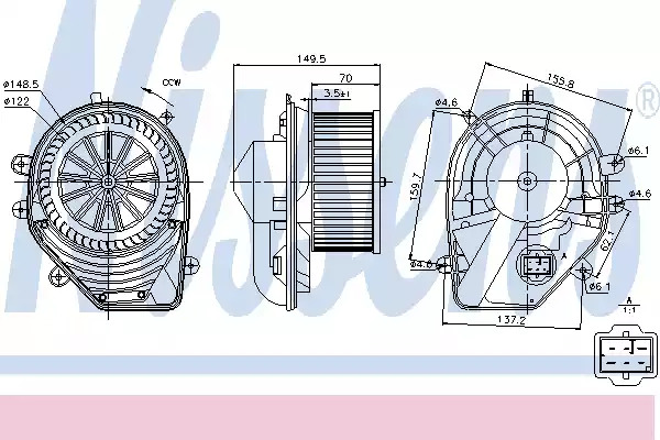 вентилятор NISSENS 87060