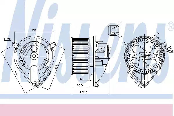 вентилятор NISSENS 87156