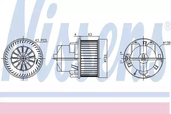 вентилятор NISSENS 87223