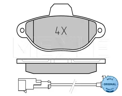 Комплект тормозных колодок MEYLE 025 214 3617/W (21436, MBP0129)