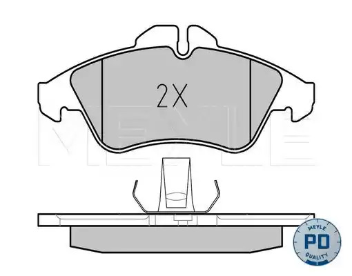 Комплект тормозных колодок MEYLE 025 215 7620/PD (21577, 21576, MBP0158PD)