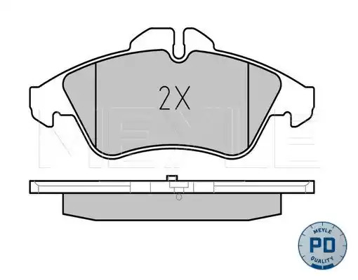 Комплект тормозных колодок MEYLE 025 215 7620/PD (21577, 21576, MBP0158PD)