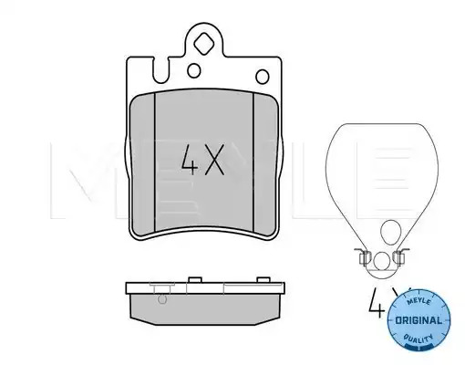 Комплект тормозных колодок MEYLE 025 218 9915 (21899, D873.A, 7753 D876, MBP0220)