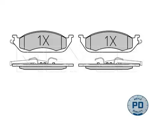 Комплект тормозных колодок MEYLE 025 231 9317/PD (23196, 23195, 23194, 23193, MBP0784PD)