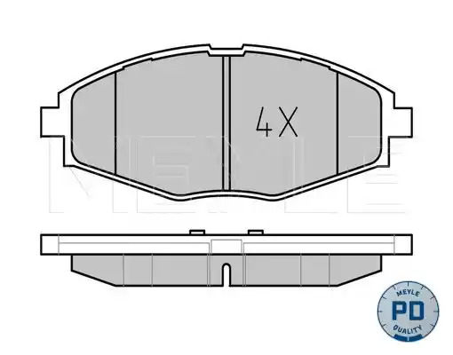 Комплект тормозных колодок MEYLE 025 232 4117/PD (23241, MBP0299PD)