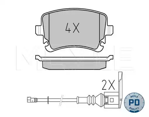 Комплект тормозных колодок MEYLE 025 233 2617/W (23326, MBP0322)