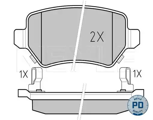 Комплект тормозных колодок MEYLE 025 234 1715/PD (23417, MBP0791PD)