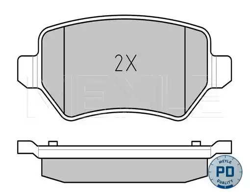 Комплект тормозных колодок MEYLE 025 234 1715/PD (23417, MBP0791PD)