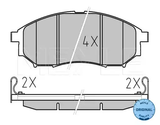 Комплект тормозных колодок MEYLE 025 236 9816/W (23699, 23698, MBP0419)