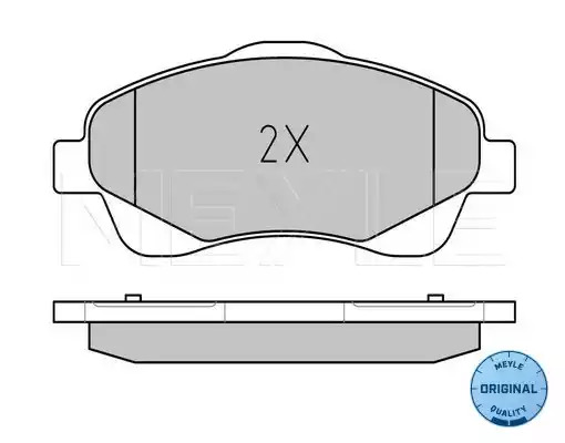 Комплект тормозных колодок MEYLE 025 237 6819/W (23768, MBP0446)