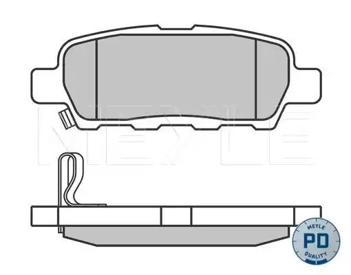 Комплект тормозных колодок MEYLE 025 238 7114/PD (23872, 23814, 23871, MBP1195PD)