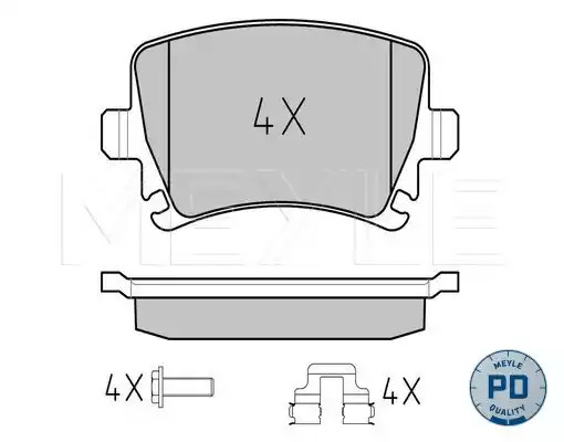 Комплект тормозных колодок MEYLE 025 239 1417/PD (23914, MBP0470PD)