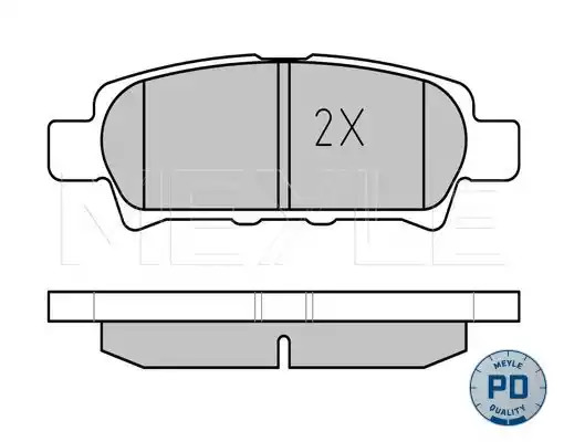 Комплект тормозных колодок MEYLE 025 240 1416/PD (24015, 24014, MBP1591PD)