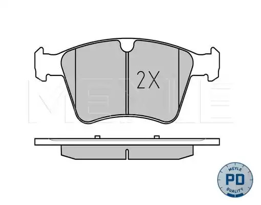 Комплект тормозных колодок MEYLE 025 241 5120/PD (24152, 24151, MBP0535PD)