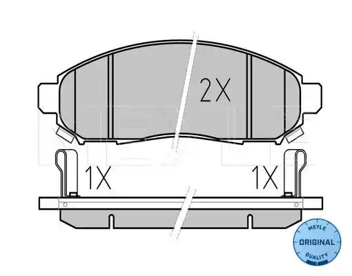 Комплект тормозных колодок MEYLE 025 242 2716/W (24228, 24227, MBP0543)