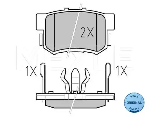 Комплект тормозных колодок MEYLE 025 242 3114/W (24233, 24232, 24231, MBP0545)