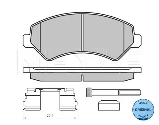 Комплект тормозных колодок MEYLE 025 244 6619/W1 (24467, 24466, MBP0597)