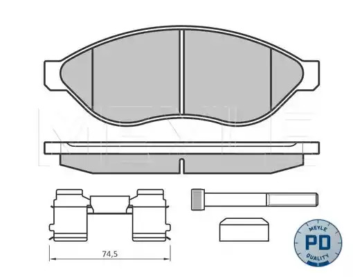 Комплект тормозных колодок MEYLE 025 244 6819-1/PD (24468, MBP0813PD)