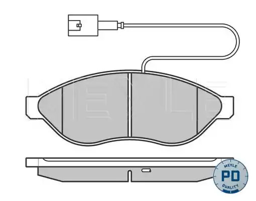 Комплект тормозных колодок MEYLE 025 244 6819-1/PD (24468, MBP0813PD)