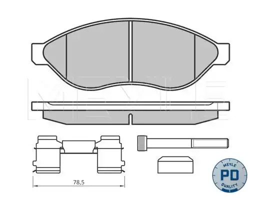 Комплект тормозных колодок MEYLE 025 244 6819-2/PD (24468, MBP0822PD)