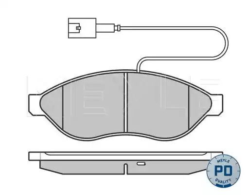 Комплект тормозных колодок MEYLE 025 244 6819-2/PD (24468, MBP0822PD)