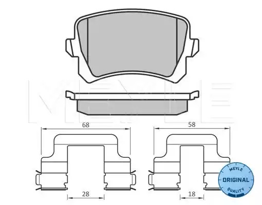 Комплект тормозных колодок MEYLE 025 244 8317 (24483, MBP0602)