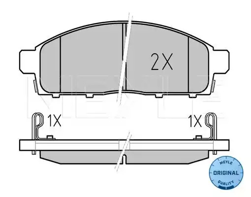 Комплект тормозных колодок MEYLE 025 245 2916/W (24530, 24529, MBP0614)