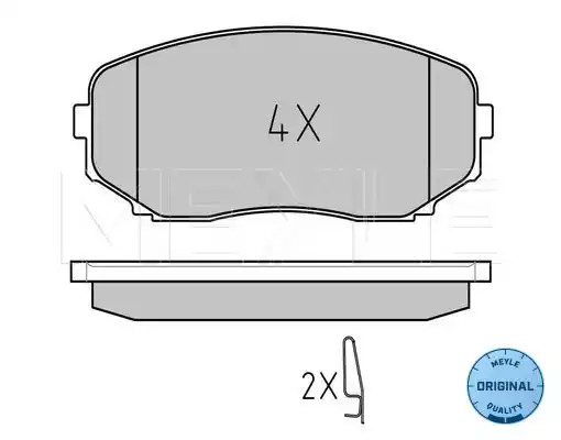 Комплект тормозных колодок MEYLE 025 245 4417/W (24544, MBP0621)