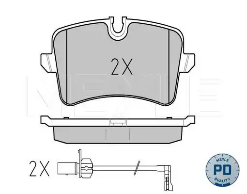 Комплект тормозных колодок MEYLE 025 246 0617/PD (25214, 24606, MBP0834PD)