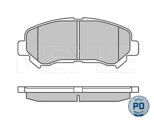 Комплект тормозных колодок MEYLE 025 246 3217/PD (24632, MBP0643PD)