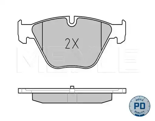 Комплект тормозных колодок MEYLE 025 246 8820/PD (23313, 24688, MBP0651PD)