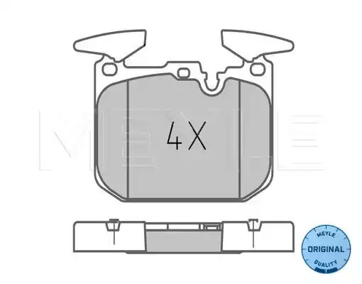 Комплект тормозных колодок MEYLE 025 250 2818 (25028, MBP1702)