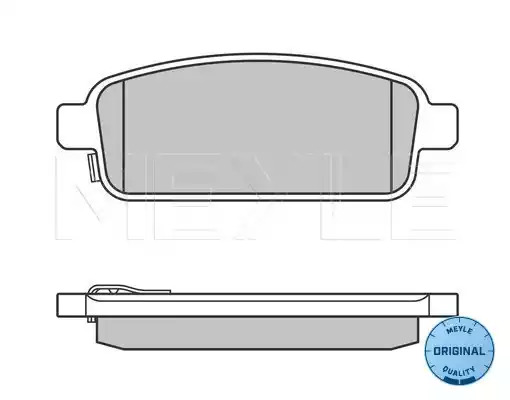 Комплект тормозных колодок MEYLE 025 250 9616/W (25098, 25097, 25096, MBP0691)