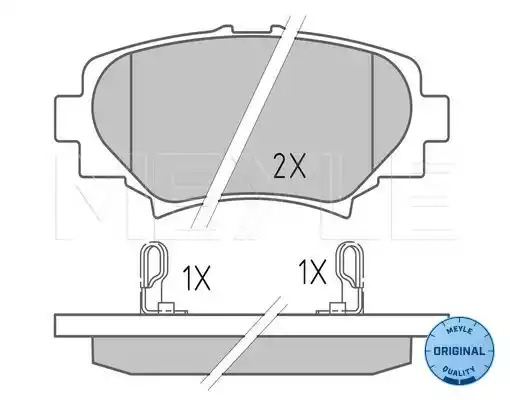 Комплект тормозных колодок MEYLE 025 258 7814 (25880, 25879, 25878, MBP1619)