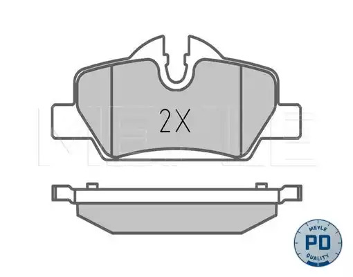 Комплект тормозных колодок MEYLE 025 259 8016/PD (25981, 25980, MBP1703PD)