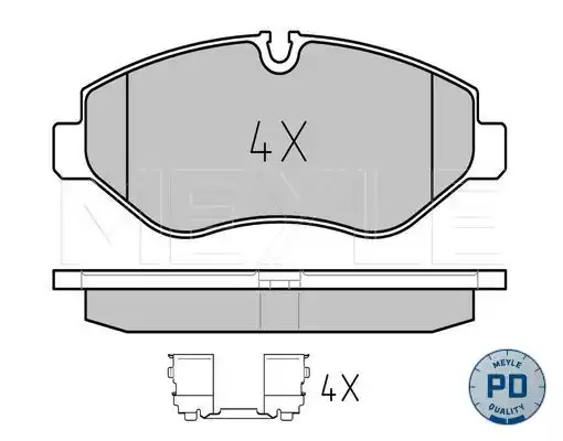 Комплект тормозных колодок MEYLE 025 291 9220/PD (29192, MBP0725PD)