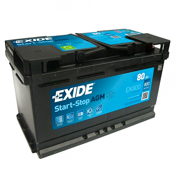 EXIDE Start-Stop AGM 6СТ-80Ah АзЕ 800A (EN) EK800 76067